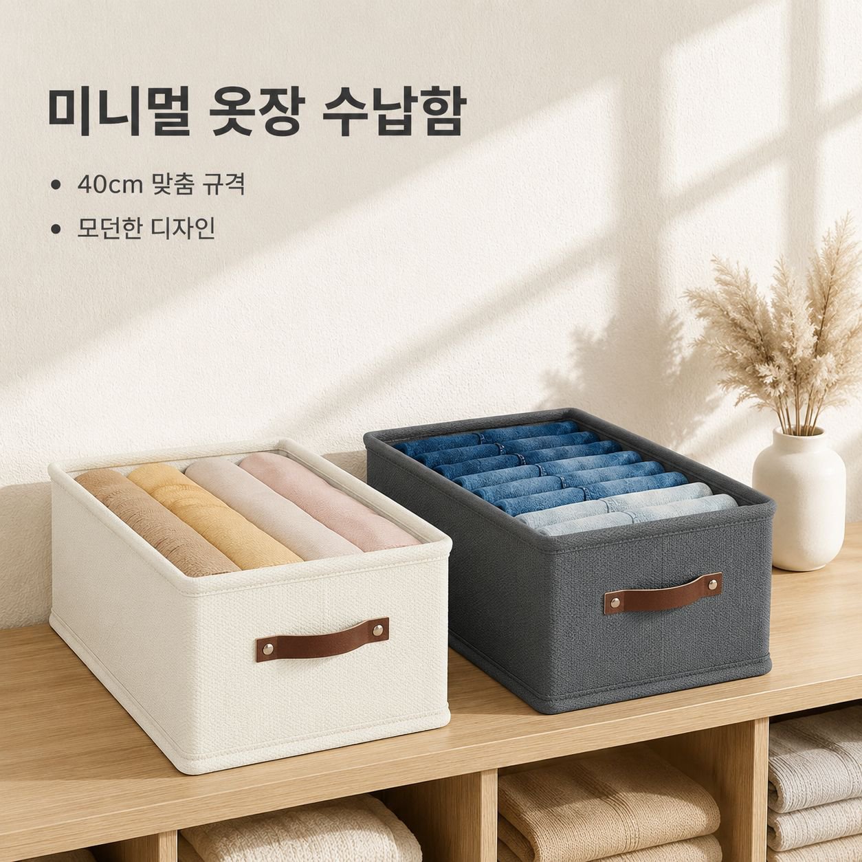 옥스포드 천 대용량 의류 수납함