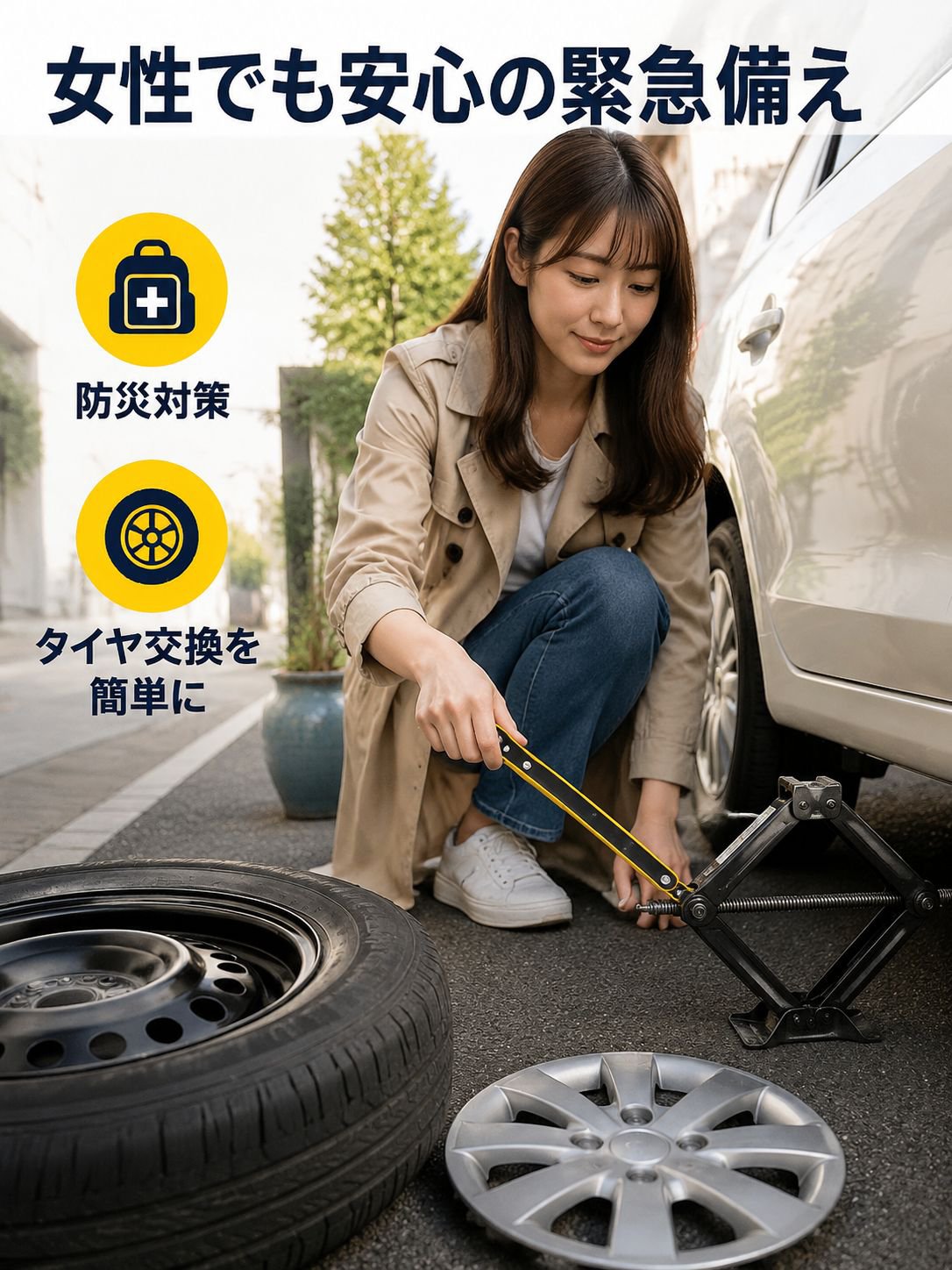 車用ジャッキハンドル省力アクセサリー