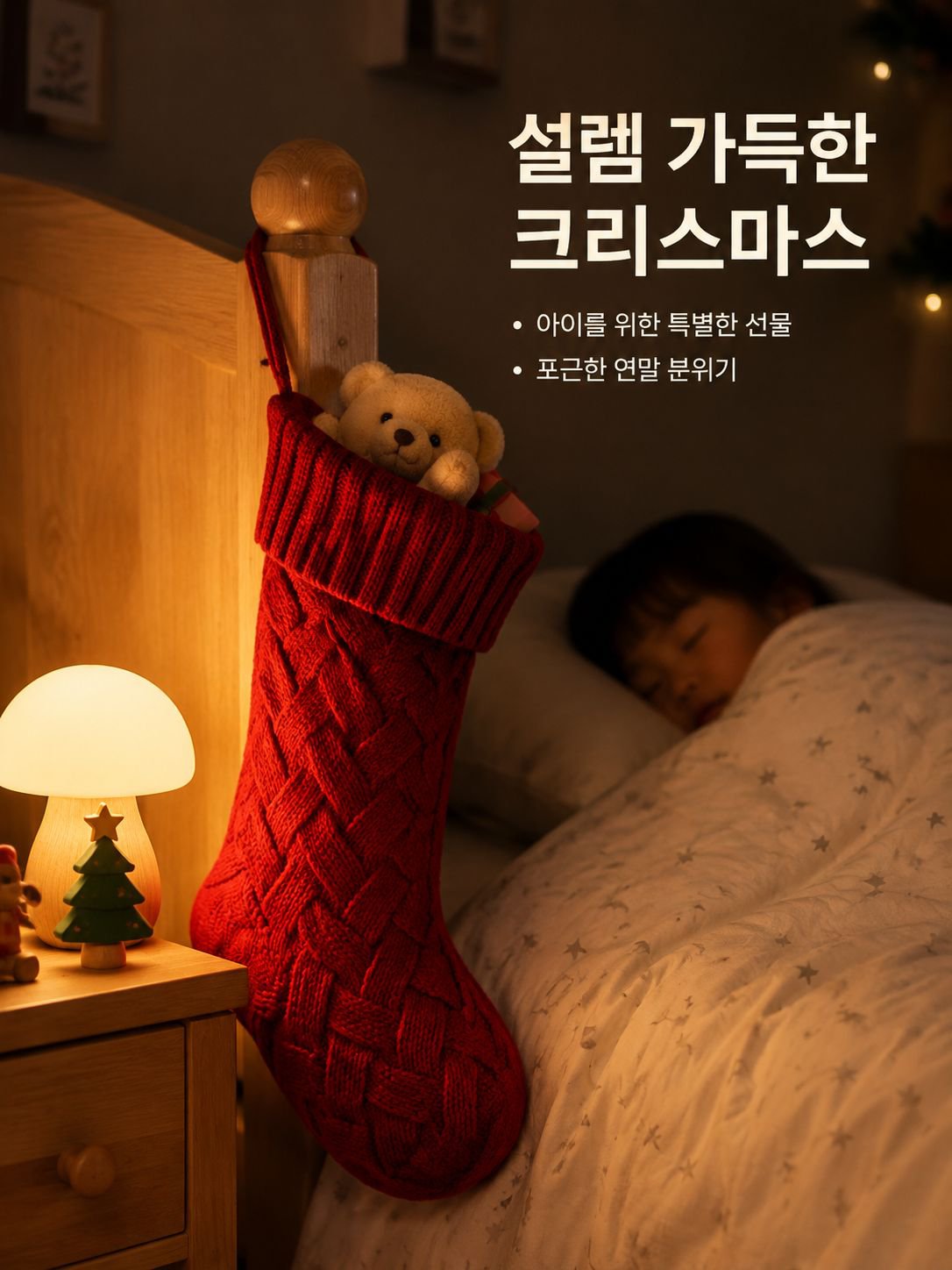 성탄절 양말 사탕 선물백 장식품