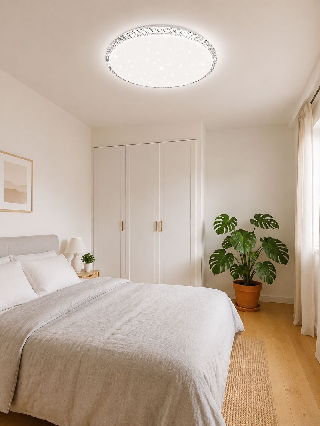 Luz de techo eficiente y moderna para dormitorios