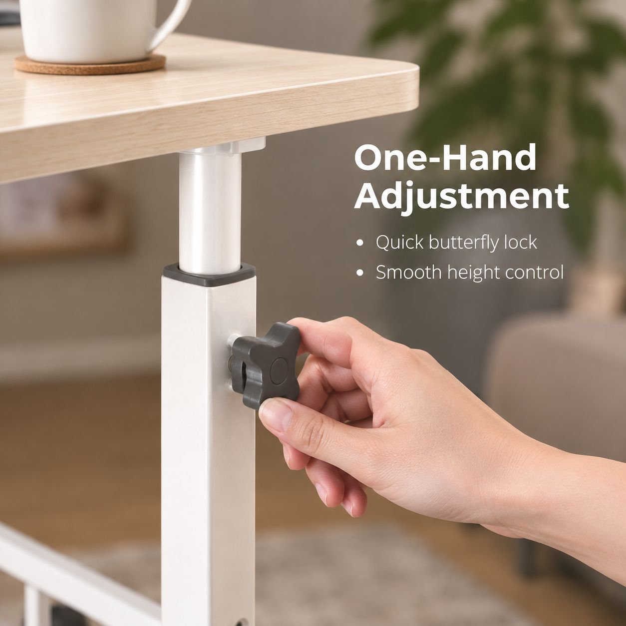 Simple Movable Bedside Table
