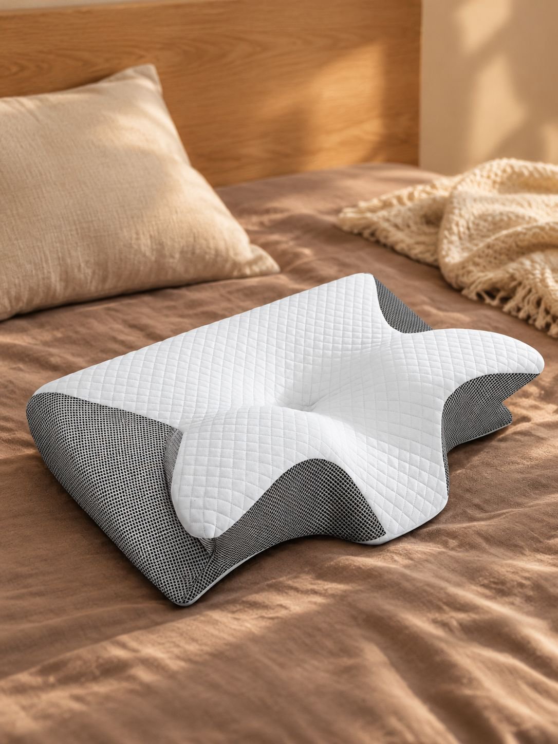 Soft memory foam pillow for side back and stomach sleepers