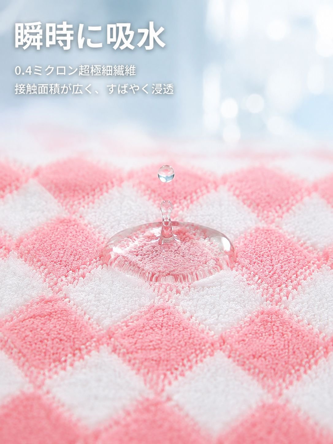 厚手で吸水性に優れたタオル