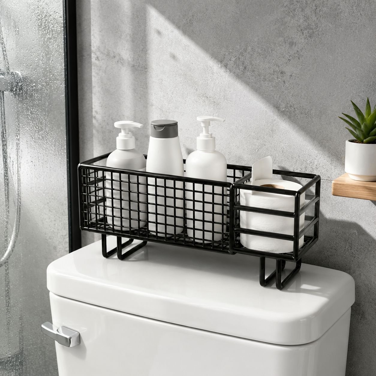 Multifunktionales Badezimmer-Doppelschichtregal für die Toilette