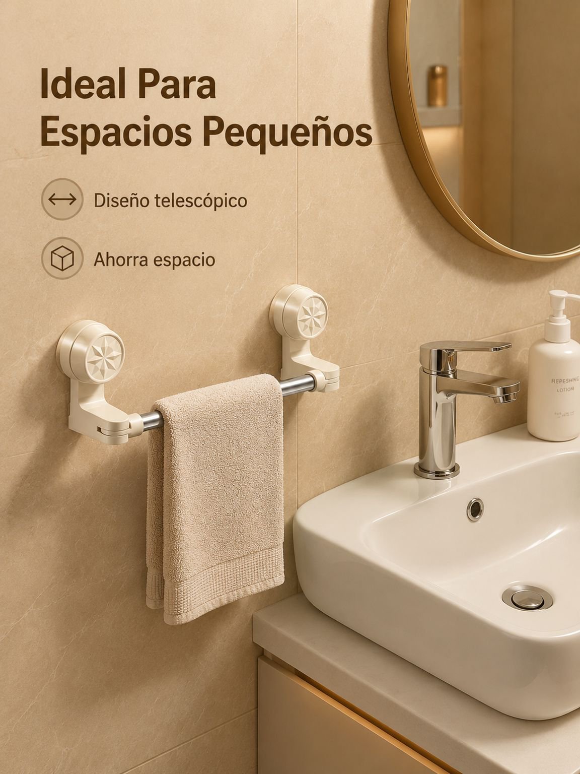 Fácil instalación del toallero de acero inoxidable en pared