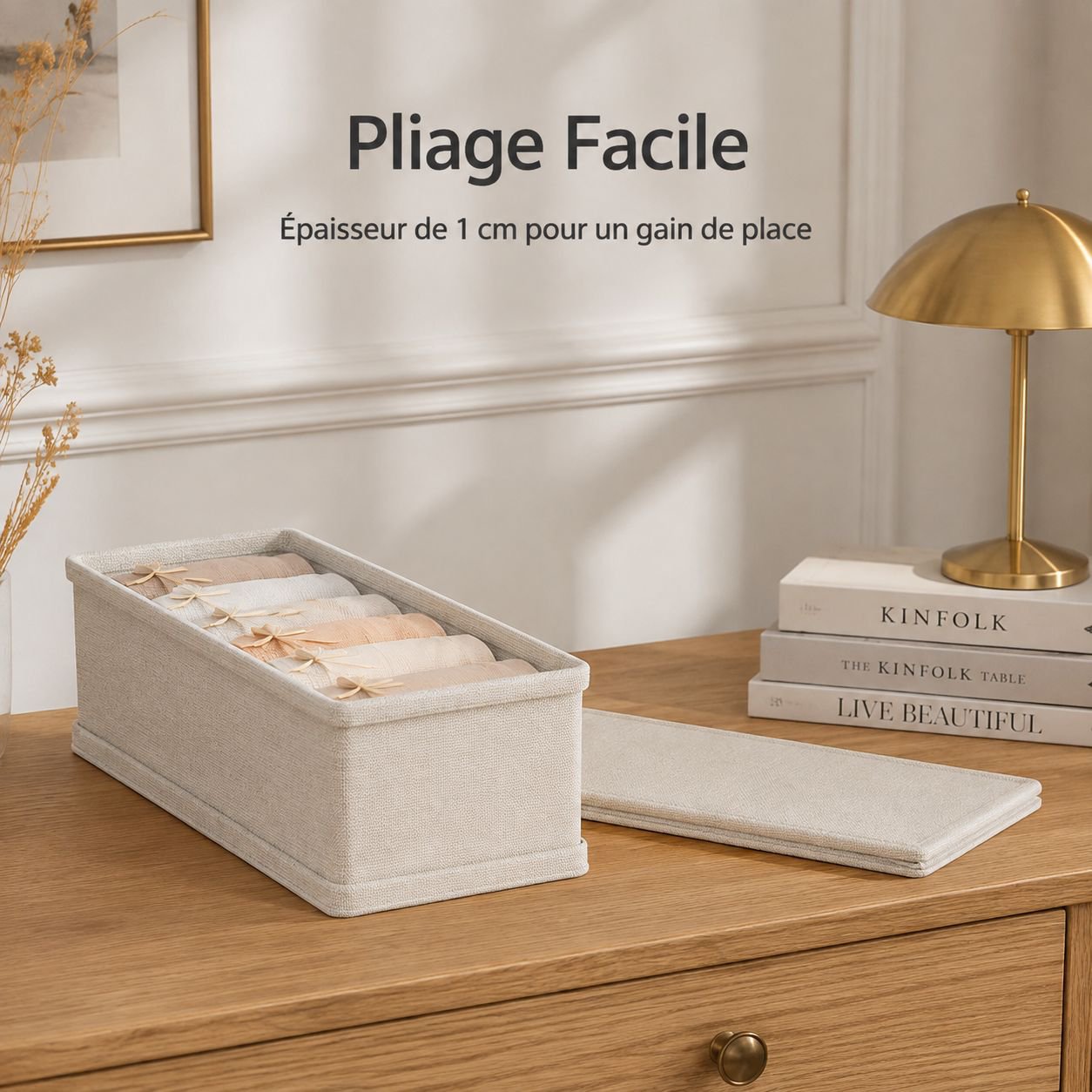 Boîte de rangement compartimentée pour sous-vêtements