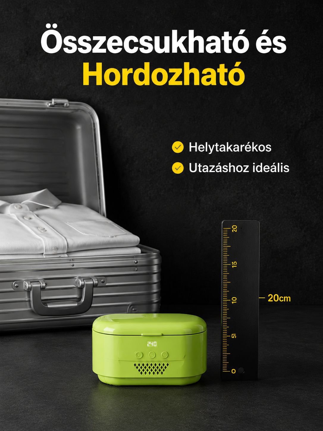 Hordozható mini ruhaszárító, összecsukható