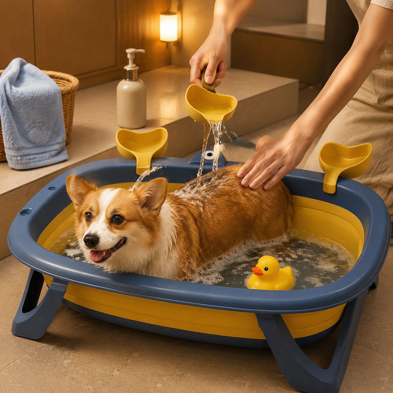 Productos para perros, lavabo de baño plegable para gatos y mascotas, lavabo de baño especial, Cubo 