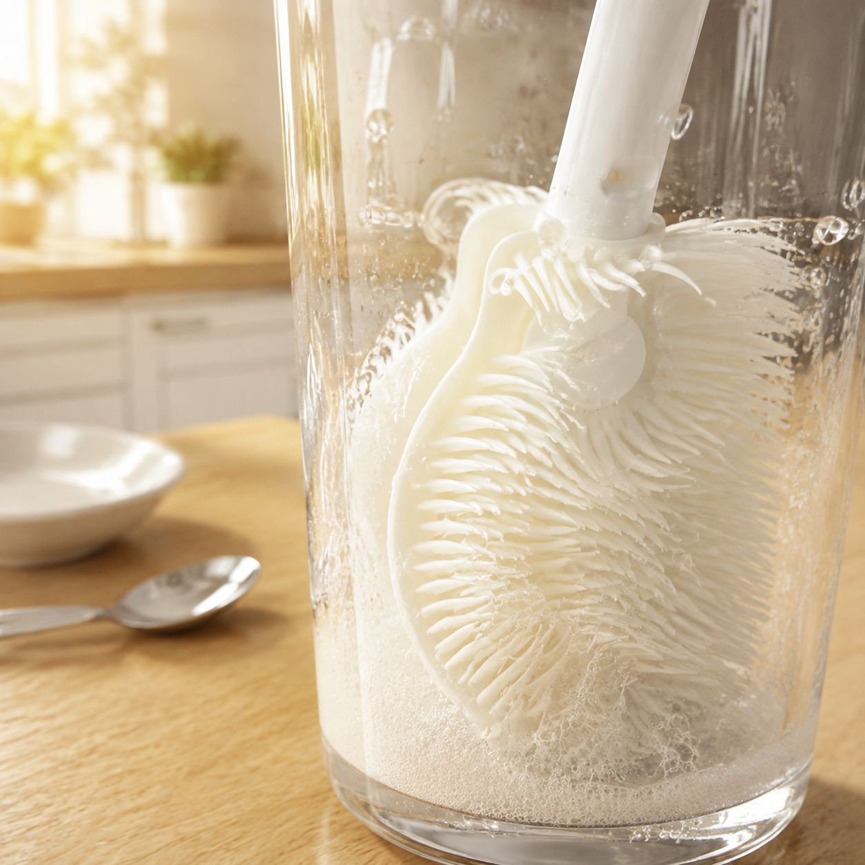 Ergonomic Handle of Bottle & Cup Cleaning Brush
