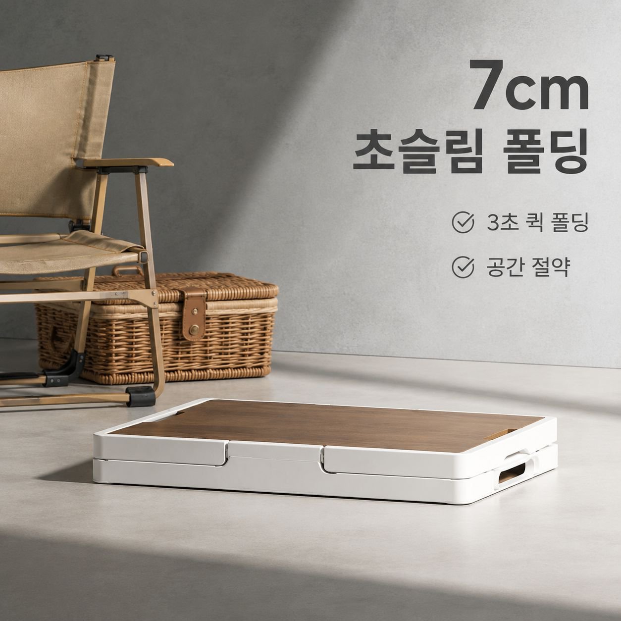 손잡이 나무뚜껑 접이식 박스