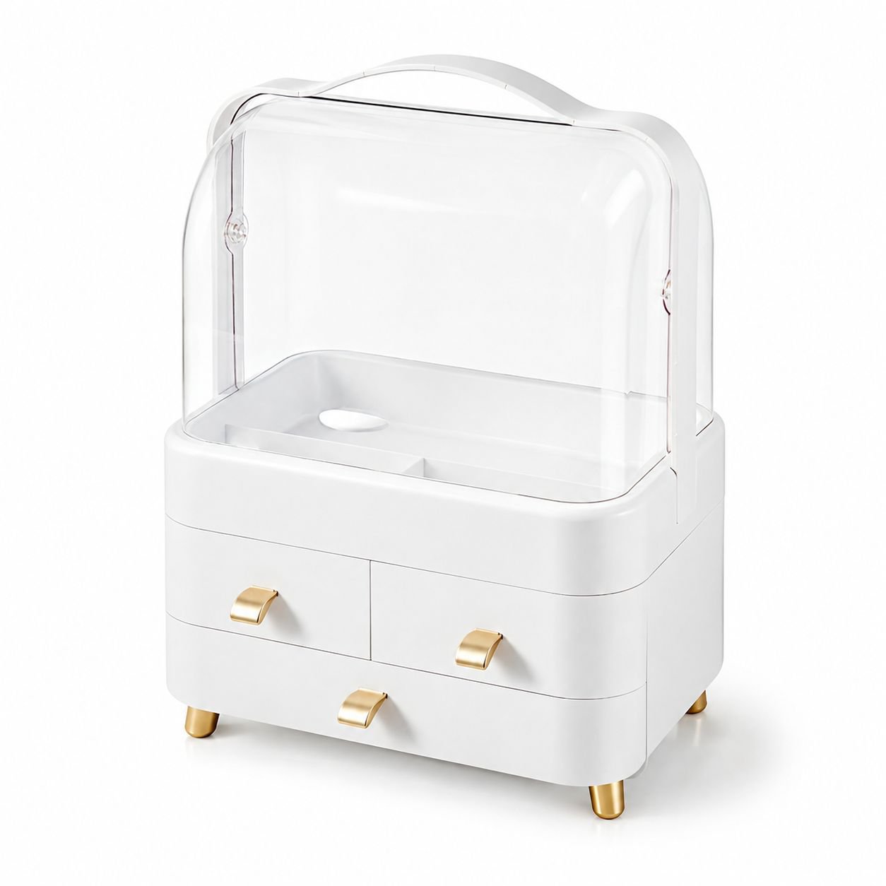 Home Large Capacity Dustproof Makeup Storage Box Desktop Lipstick Skincare Organizer