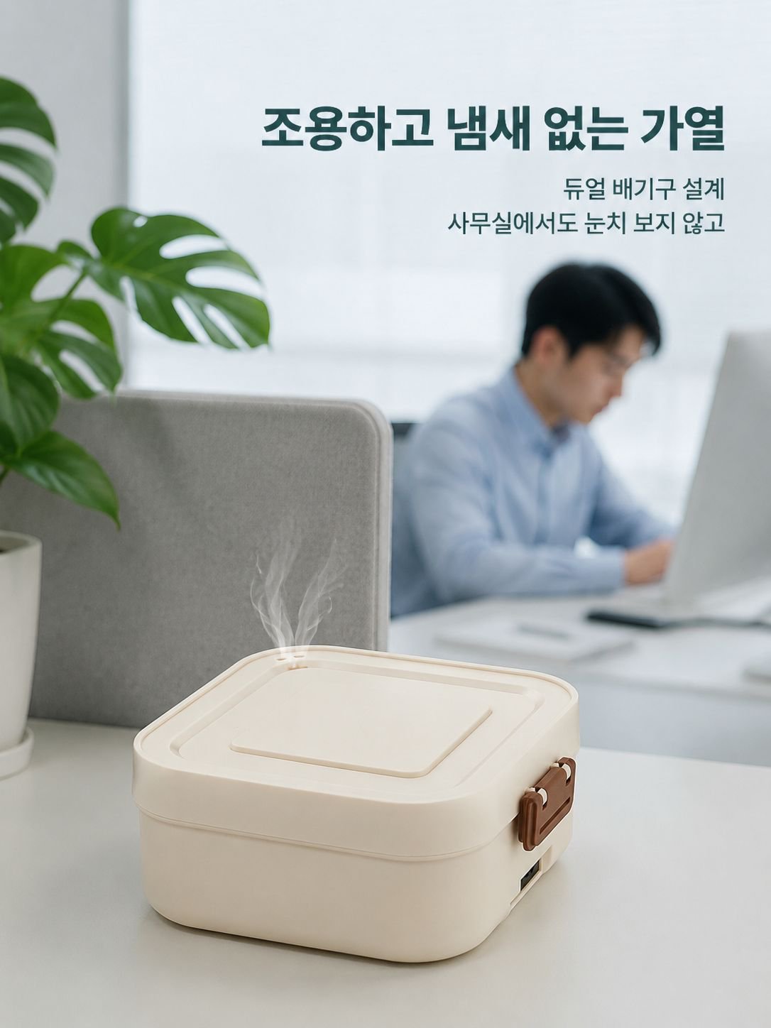휴대용 무주수 가열 도시락