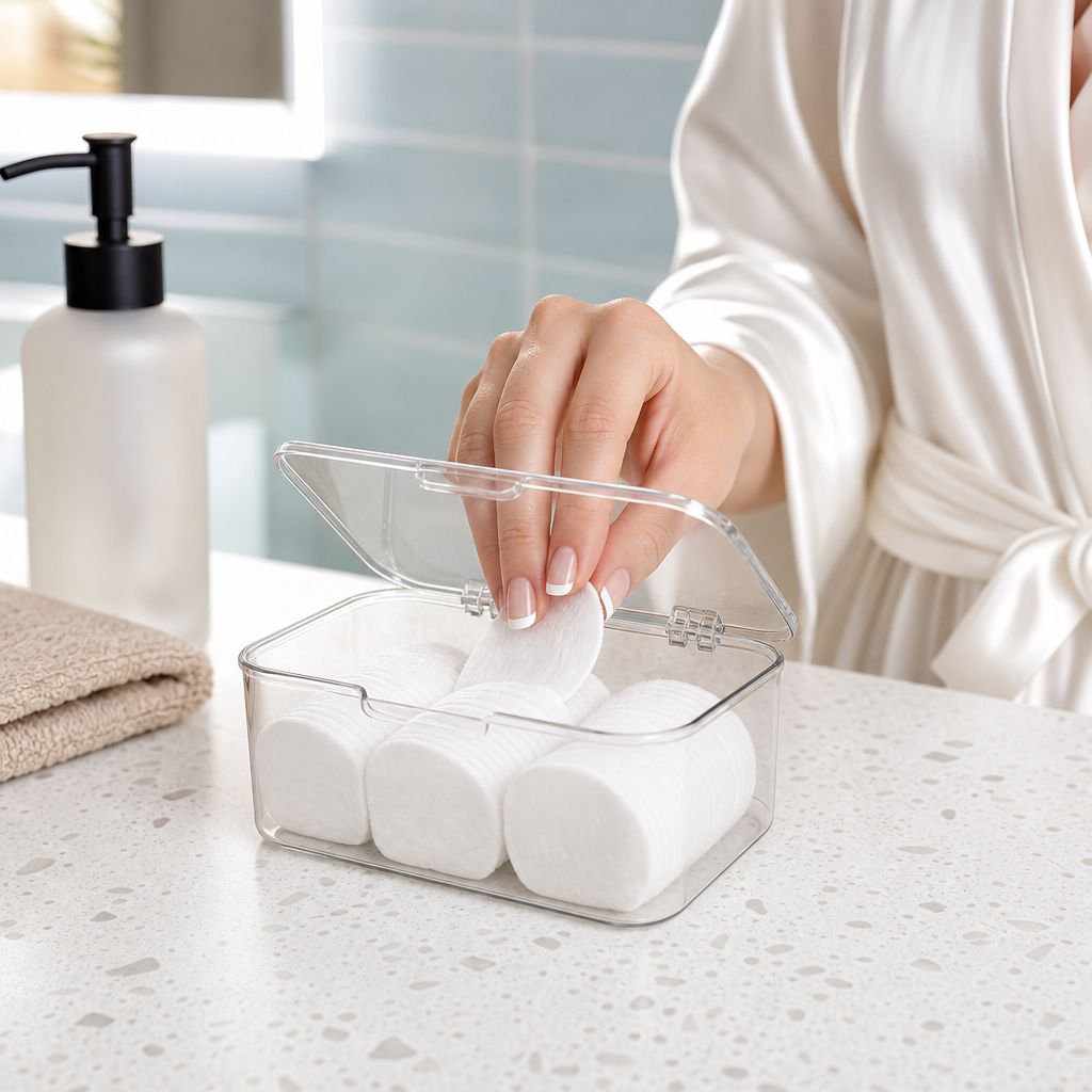 Clear Flip Lid Dustproof Storage Container