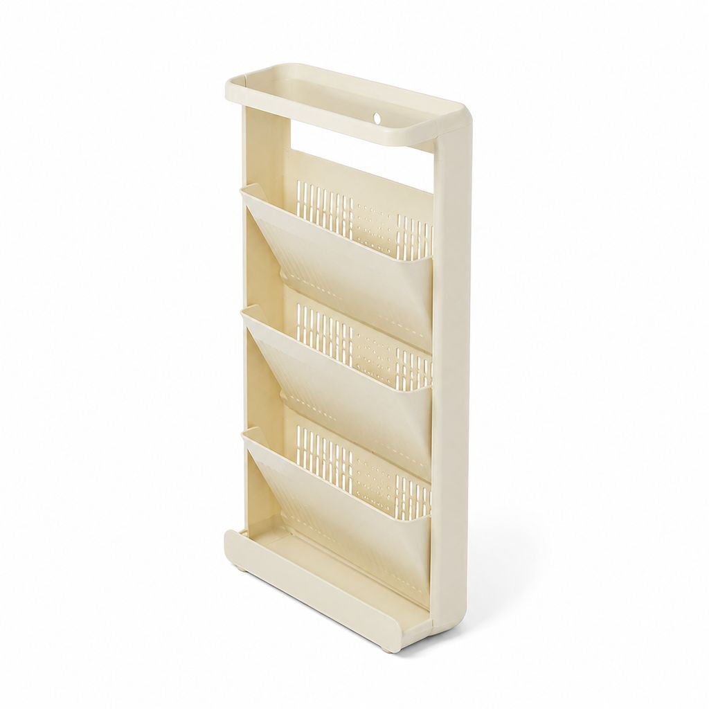 Multi-functional Movable Bookshelf Storage Rack
