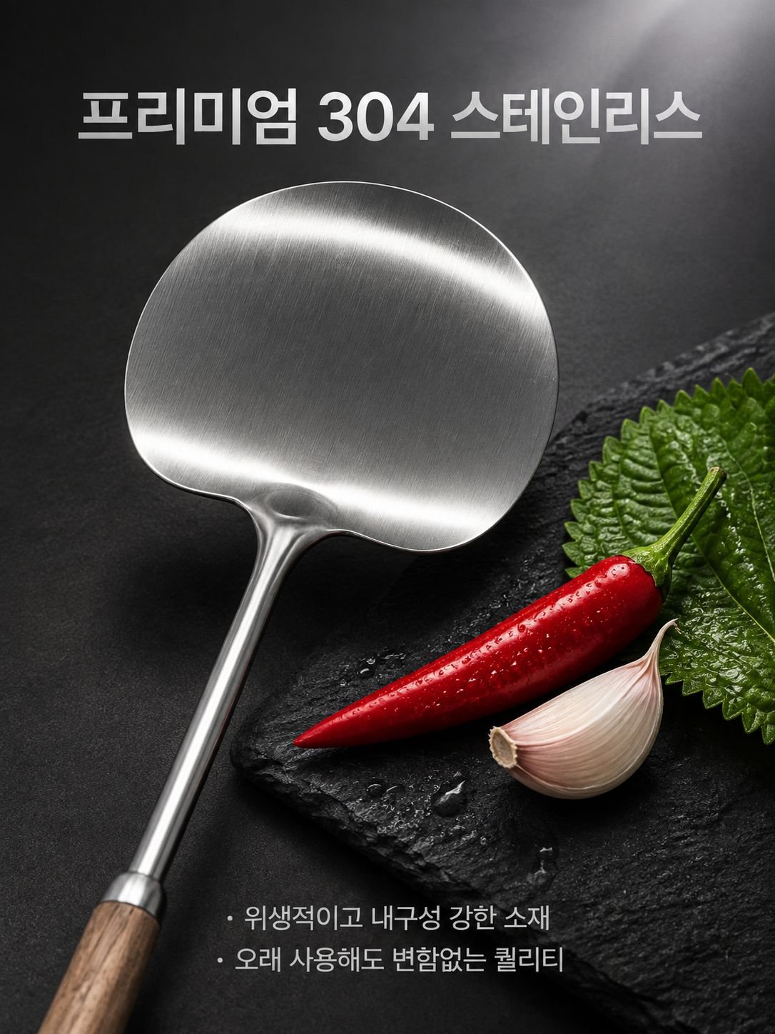  스테인리스 버섯 서빙 스푼