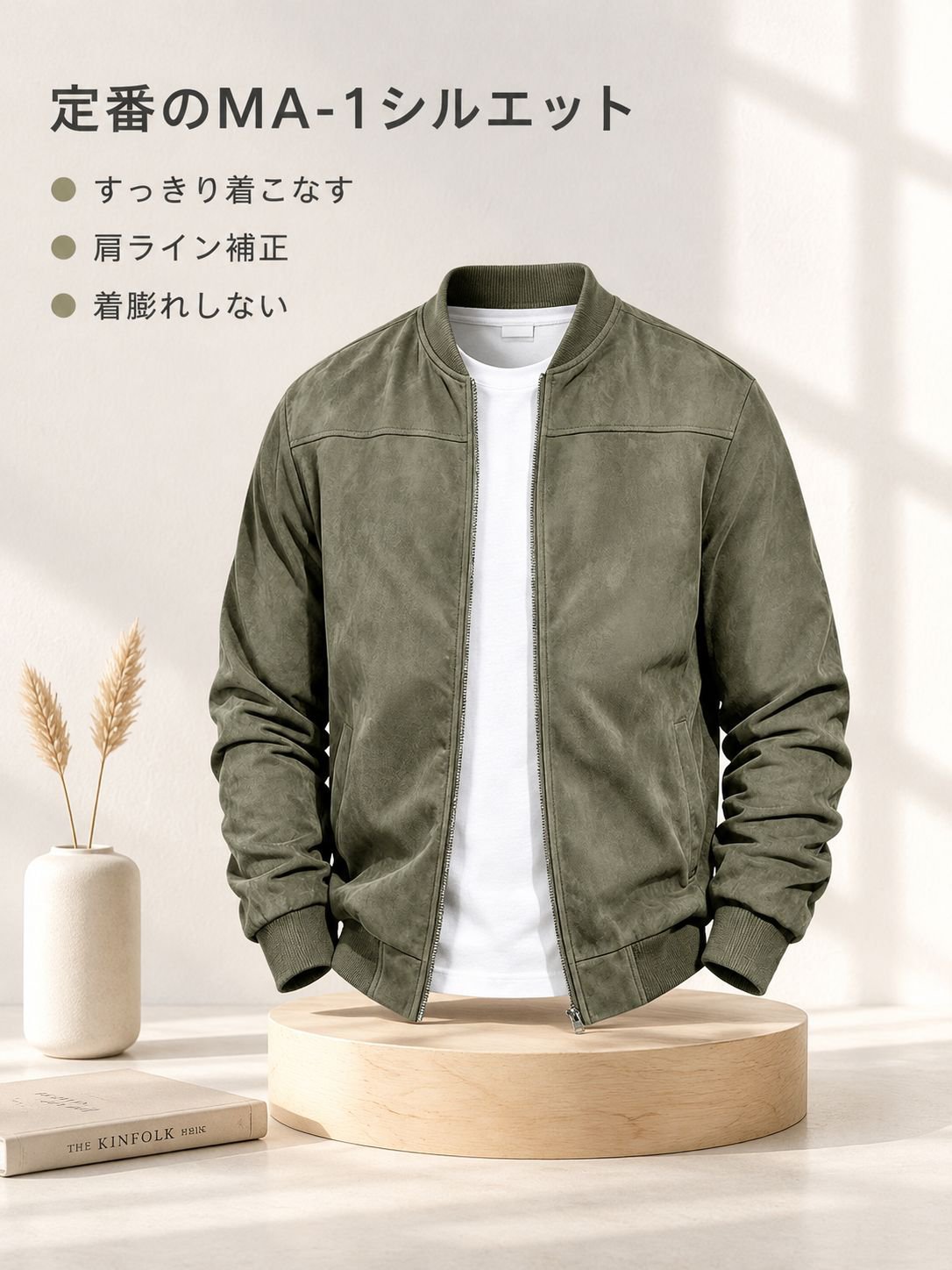 メンズ秋冬カジュアルビッグサイズMA-1ジャケット
