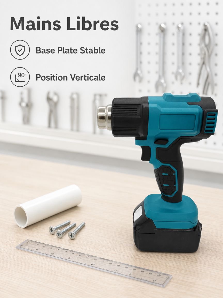 Pistolet thermique sans fil pour gaine thermorétractable et soudure plastique