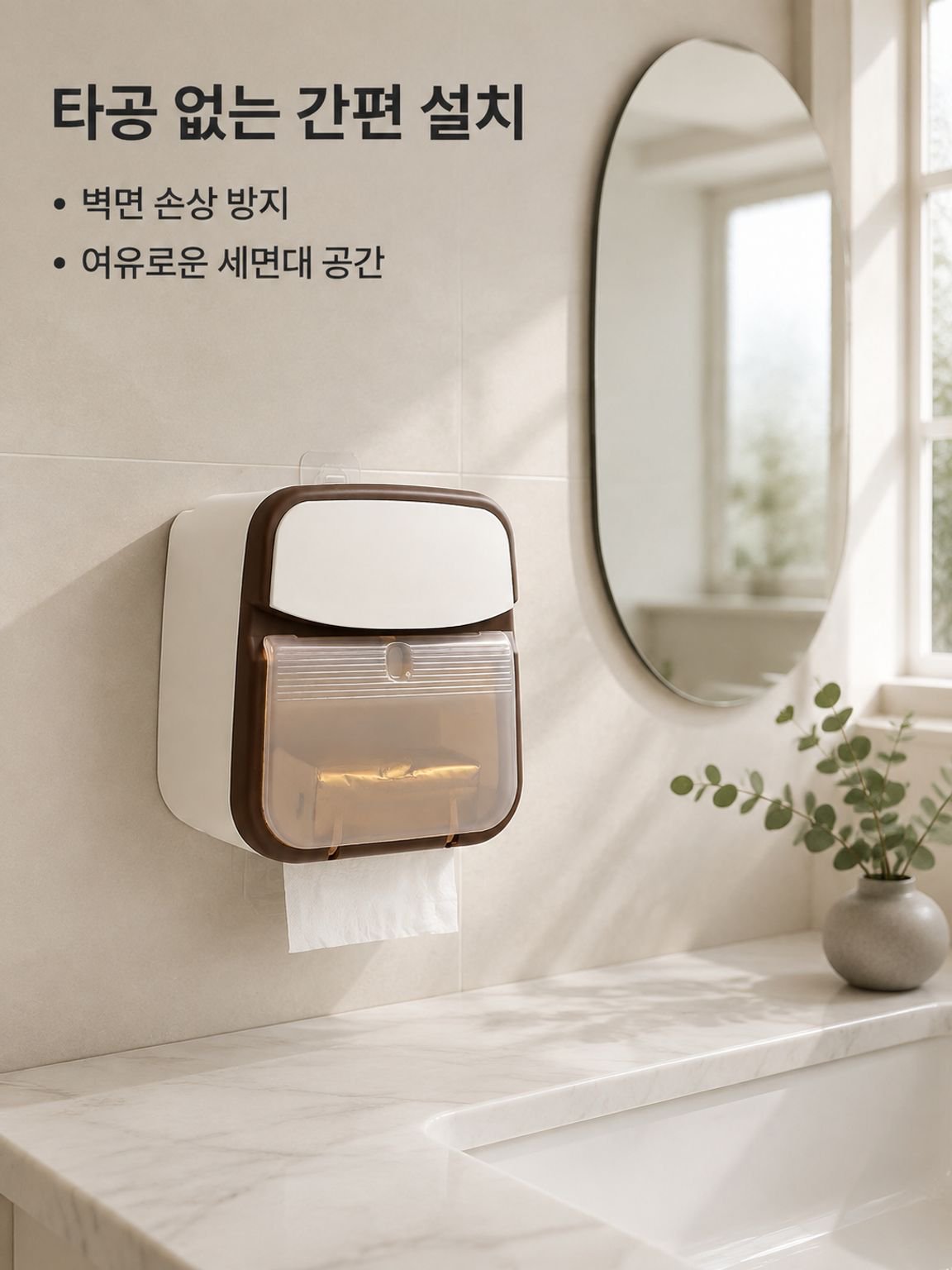 오목형 방습 화장지 케이스 소독 항균
