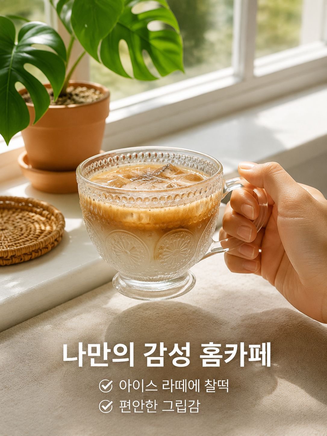 투명 유리 가정용 머그컵