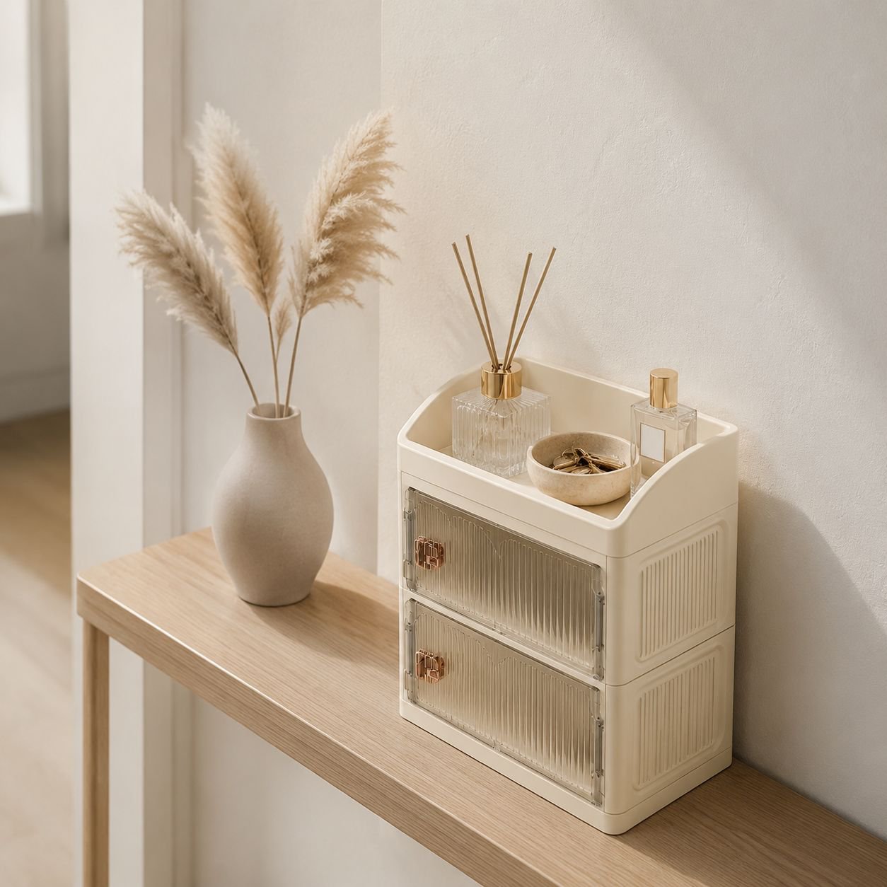 Elegant design cosmetic organizer for home desktop