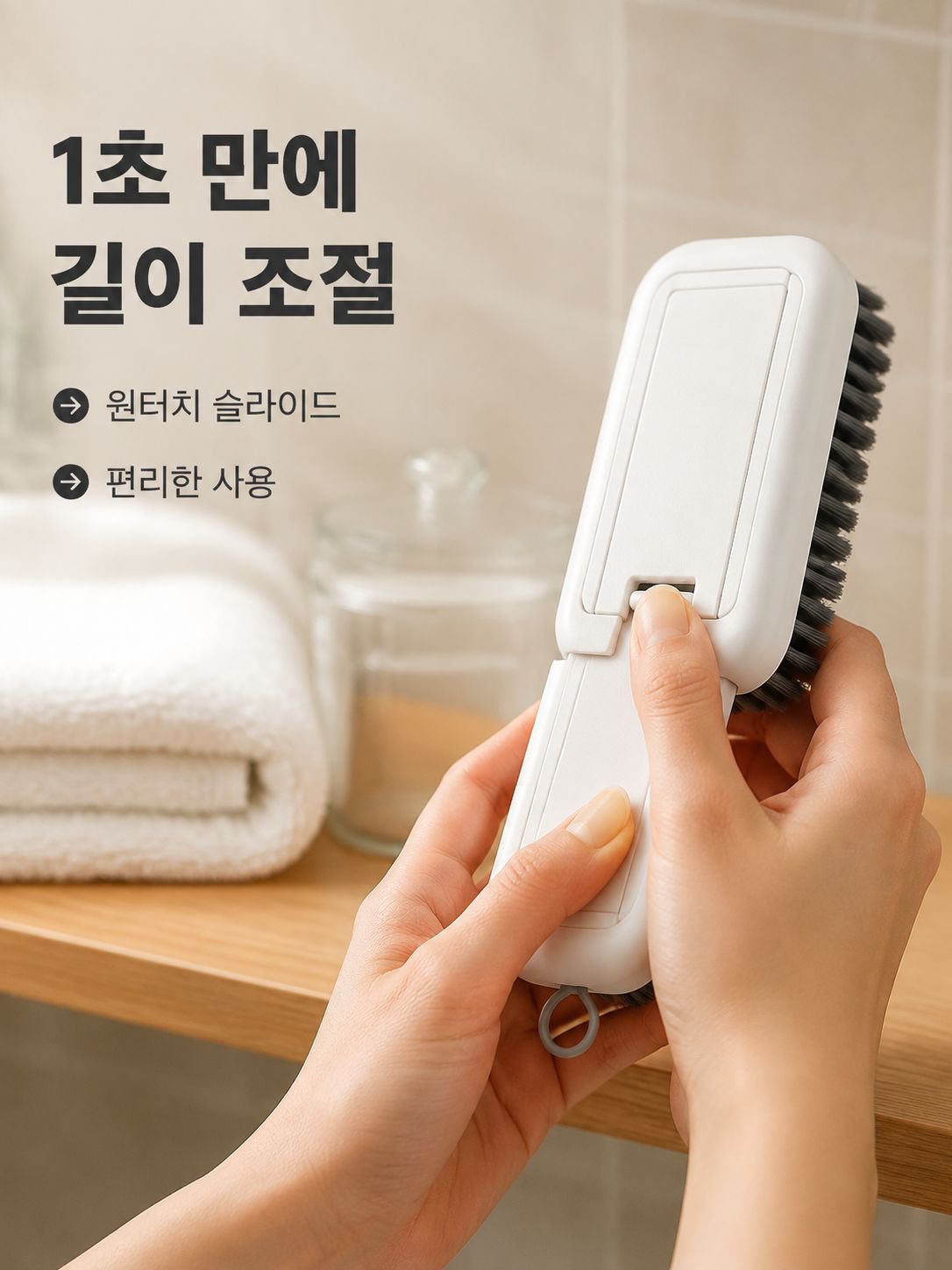 접이식 긴 손잡이 청소솔