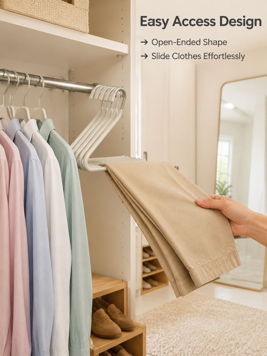 Stainless Steel Home Anti-slip Thickened Wardrobe