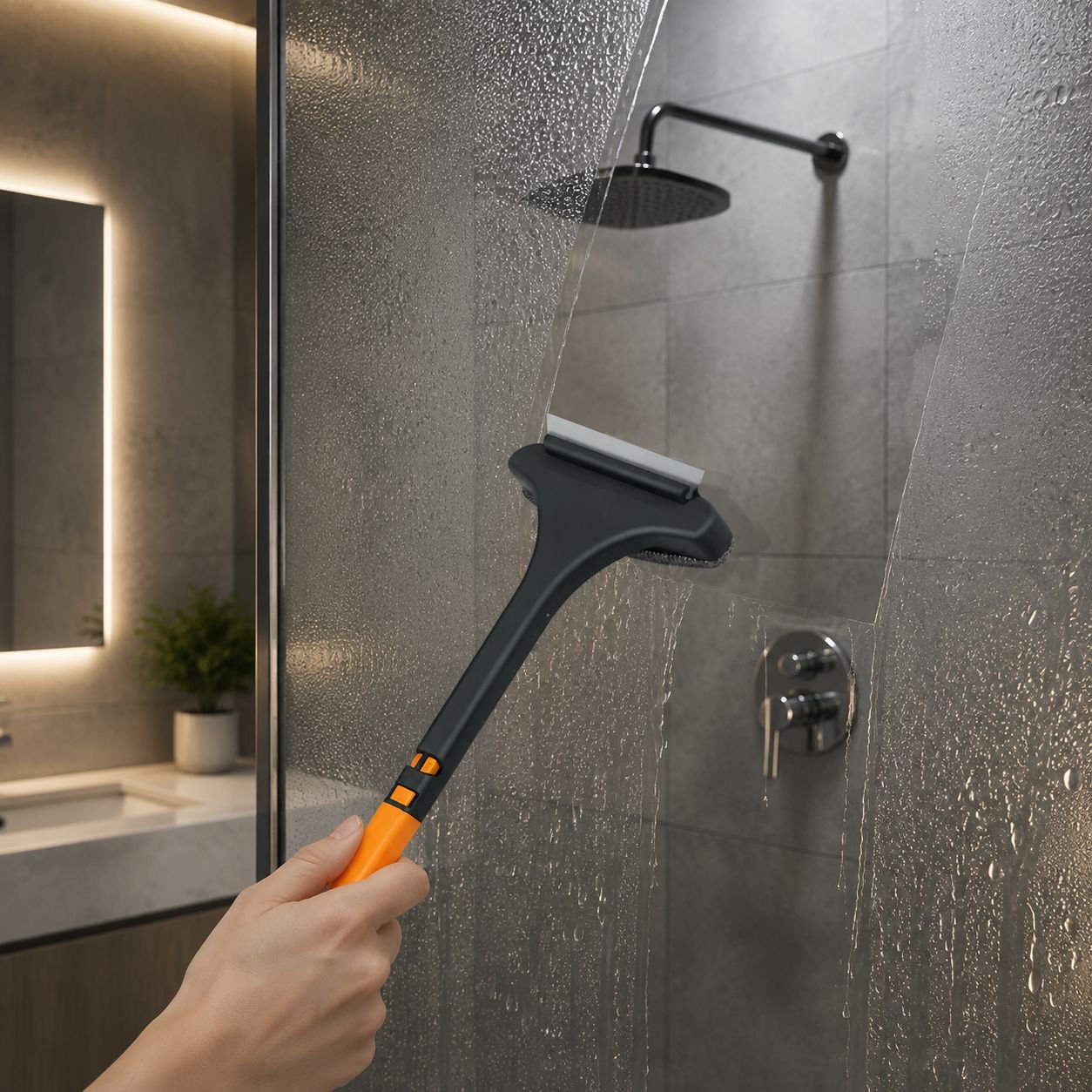 Flexible Curtain Squeegee, Quick Drying, Multi-Purpose Cleaning Tool