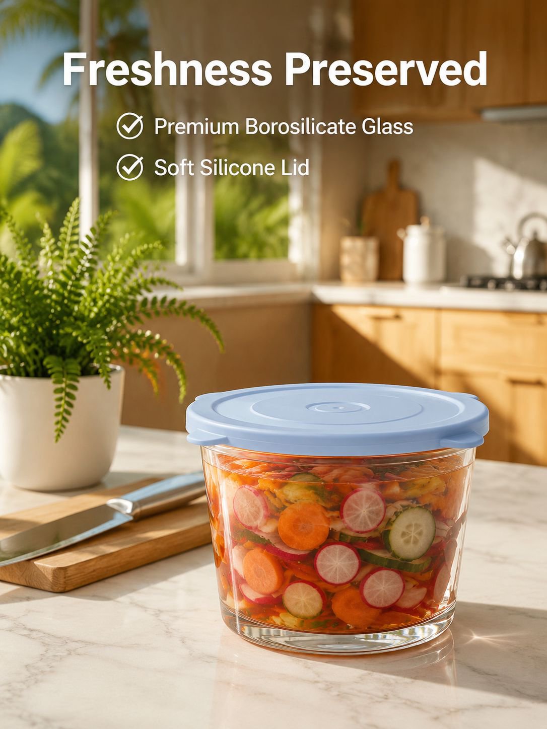 High Borosilicate Glass Kimchi Sealing Jar