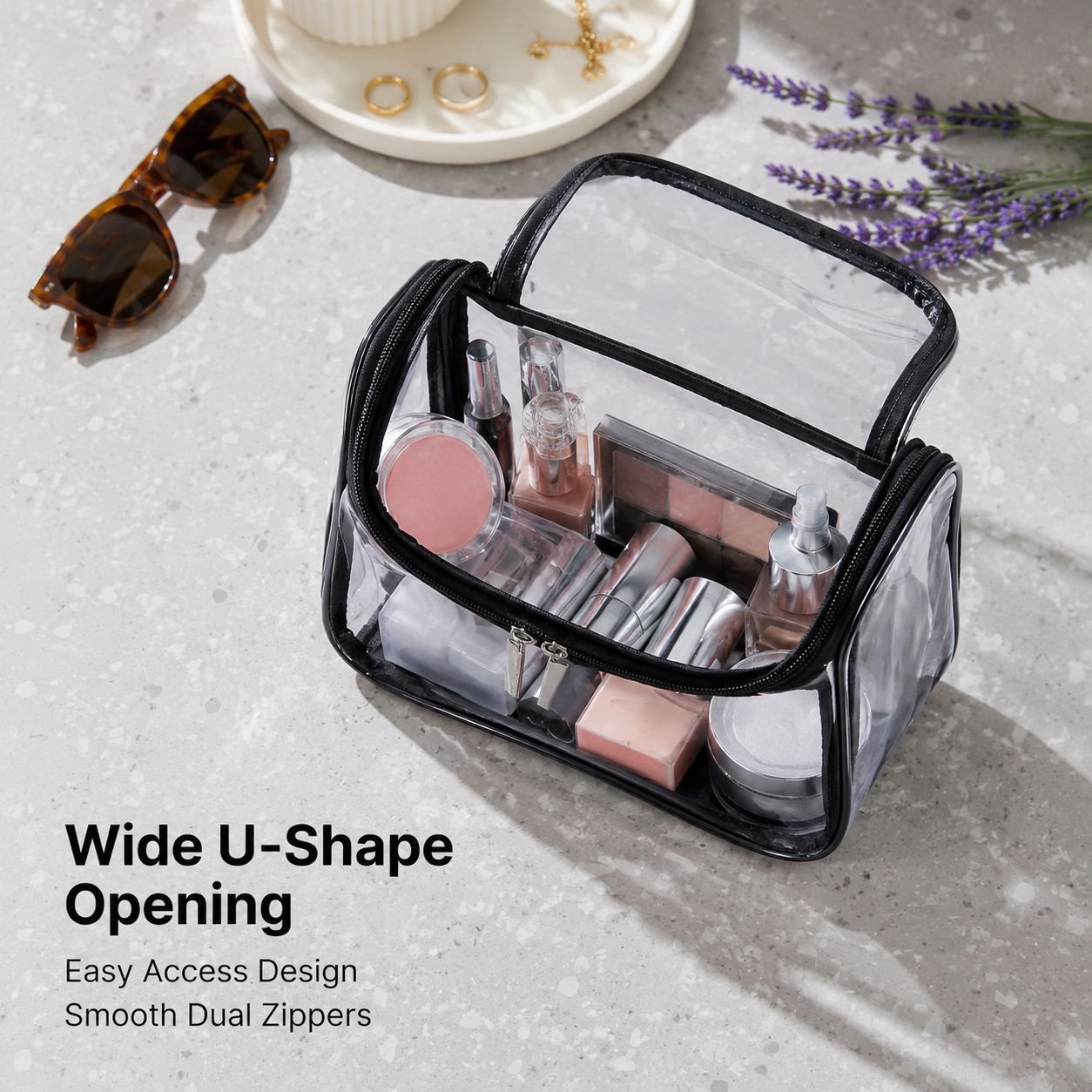 Portable Waterproof Toiletry Bag for Travel and Business, Makeup Organizer Pouch