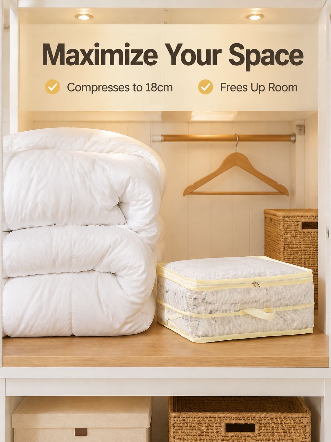 Transparent Vacuum Storage Bag for Clothes and Quilts