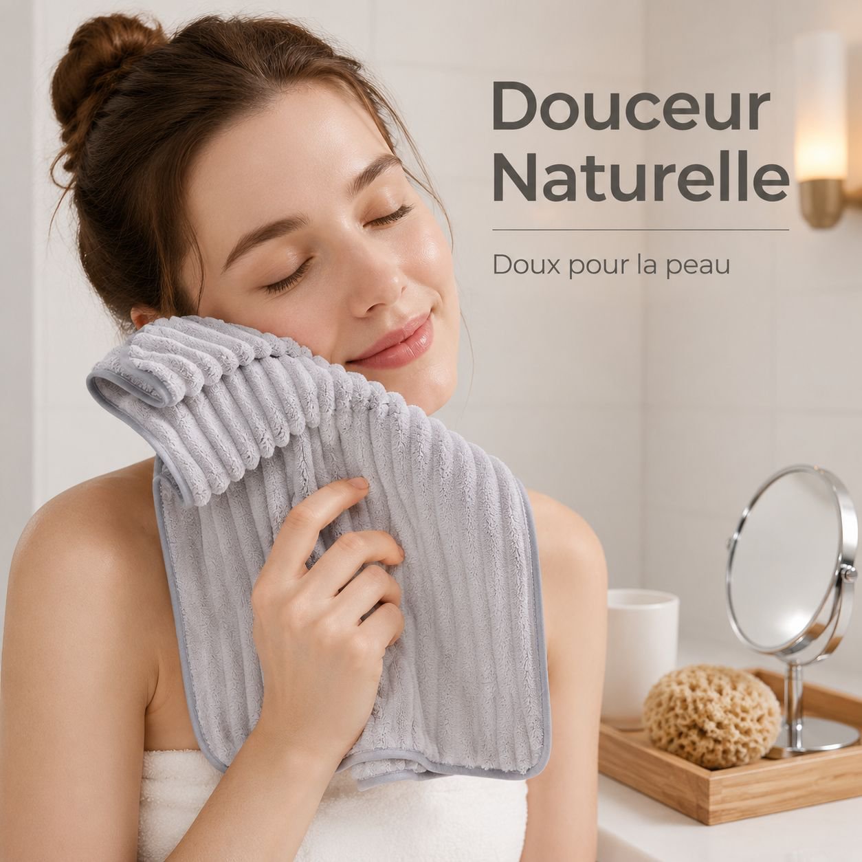 Serviette en microfibre corail à séchage rapide et absorbante