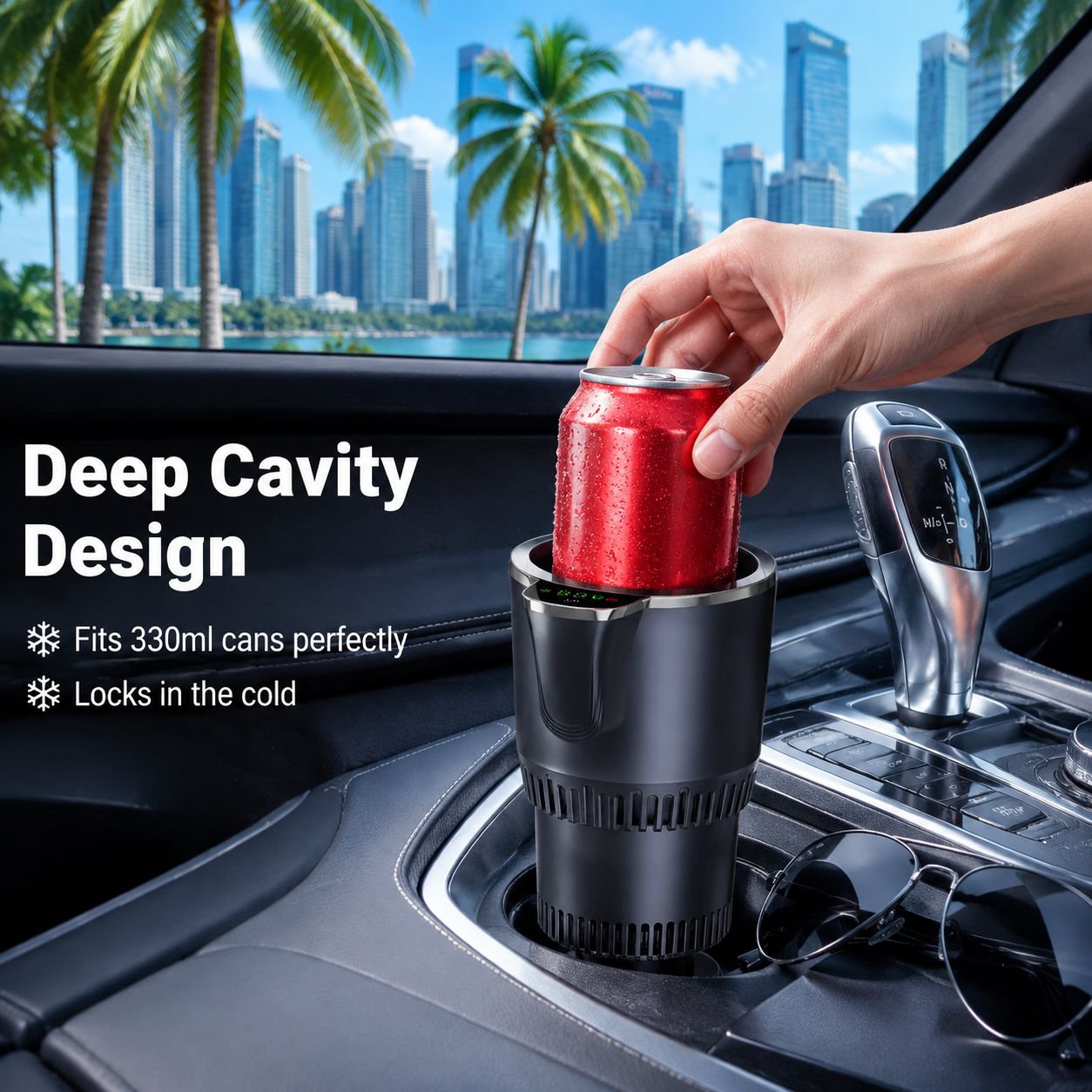 Car Heating and Cooling Mug, Insulated Refrigerated Cup
