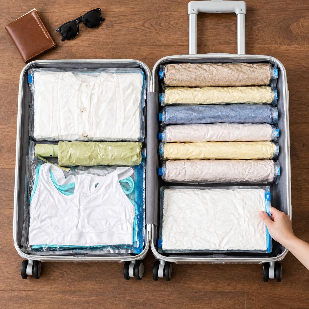 JMY - No-evacuation hand-rolled vacuum compression bag