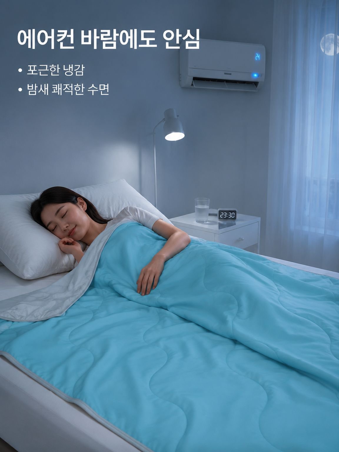 얇고 시원한 아이스 실크 여름 이불