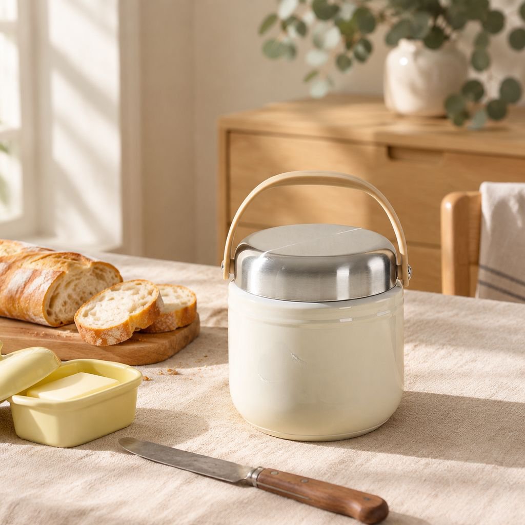 Boîte Repas Isotherme Inox 12H Thermos Bento Portable pour Bureau Étudiant