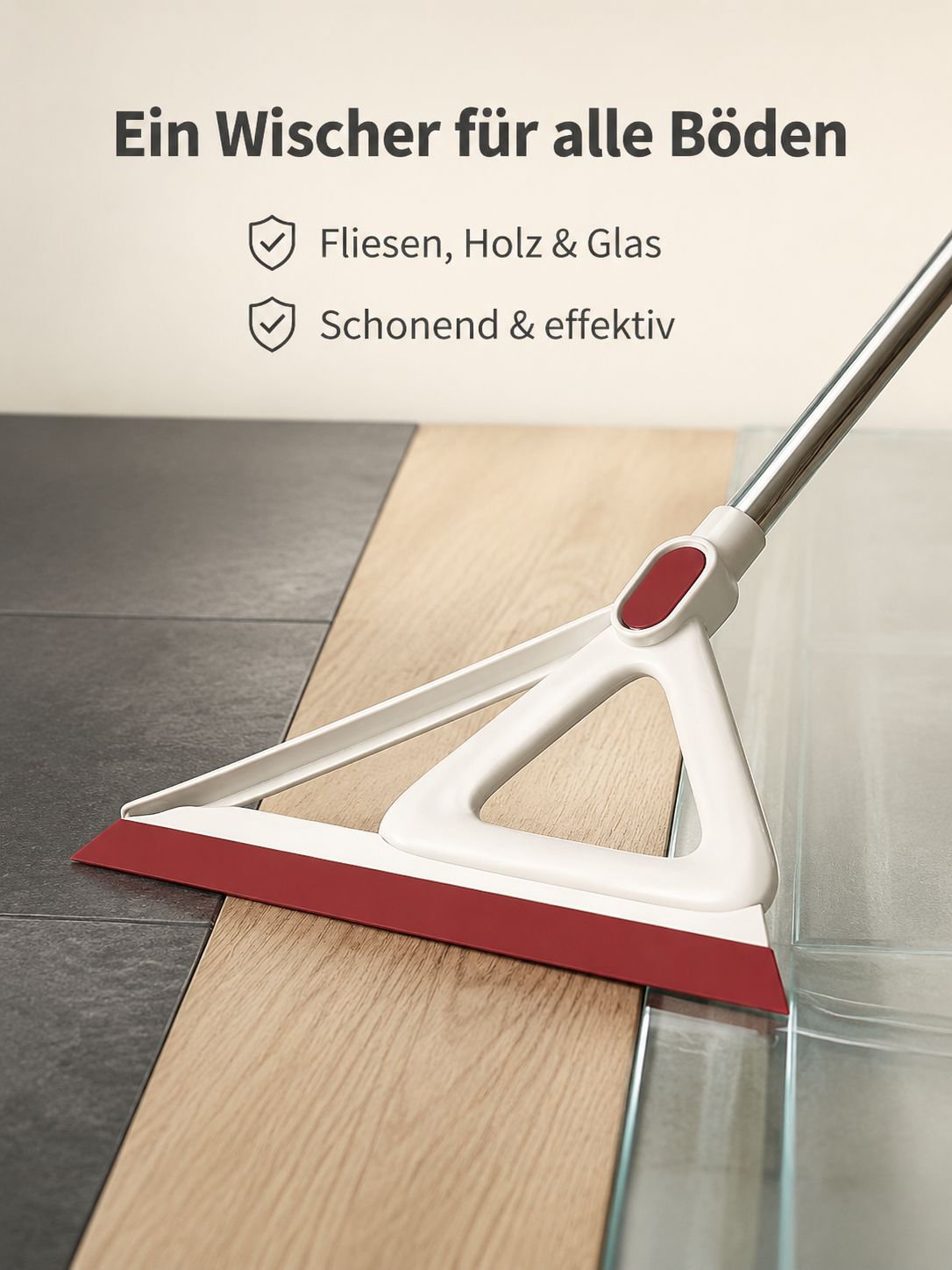 Praktischer Haushaltswischer mit dreieckigem Design