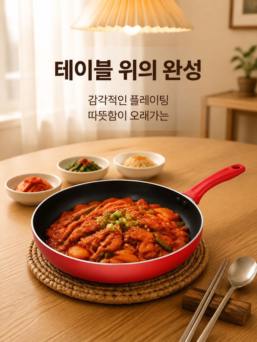 레드 논스틱 프라이팬 다양한 사이즈