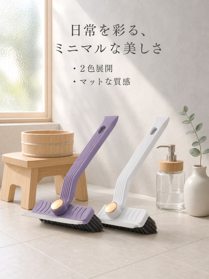 回転式スクイージー多機能ブラシ