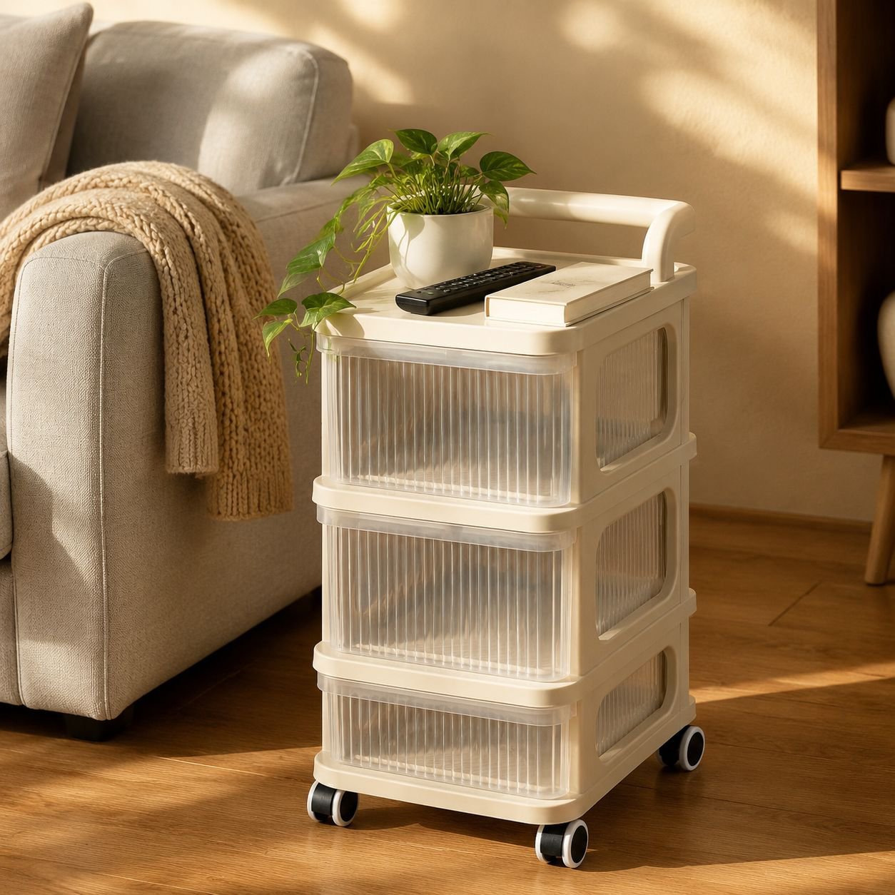 Carrito de varias capas ideal para espacios pequeños