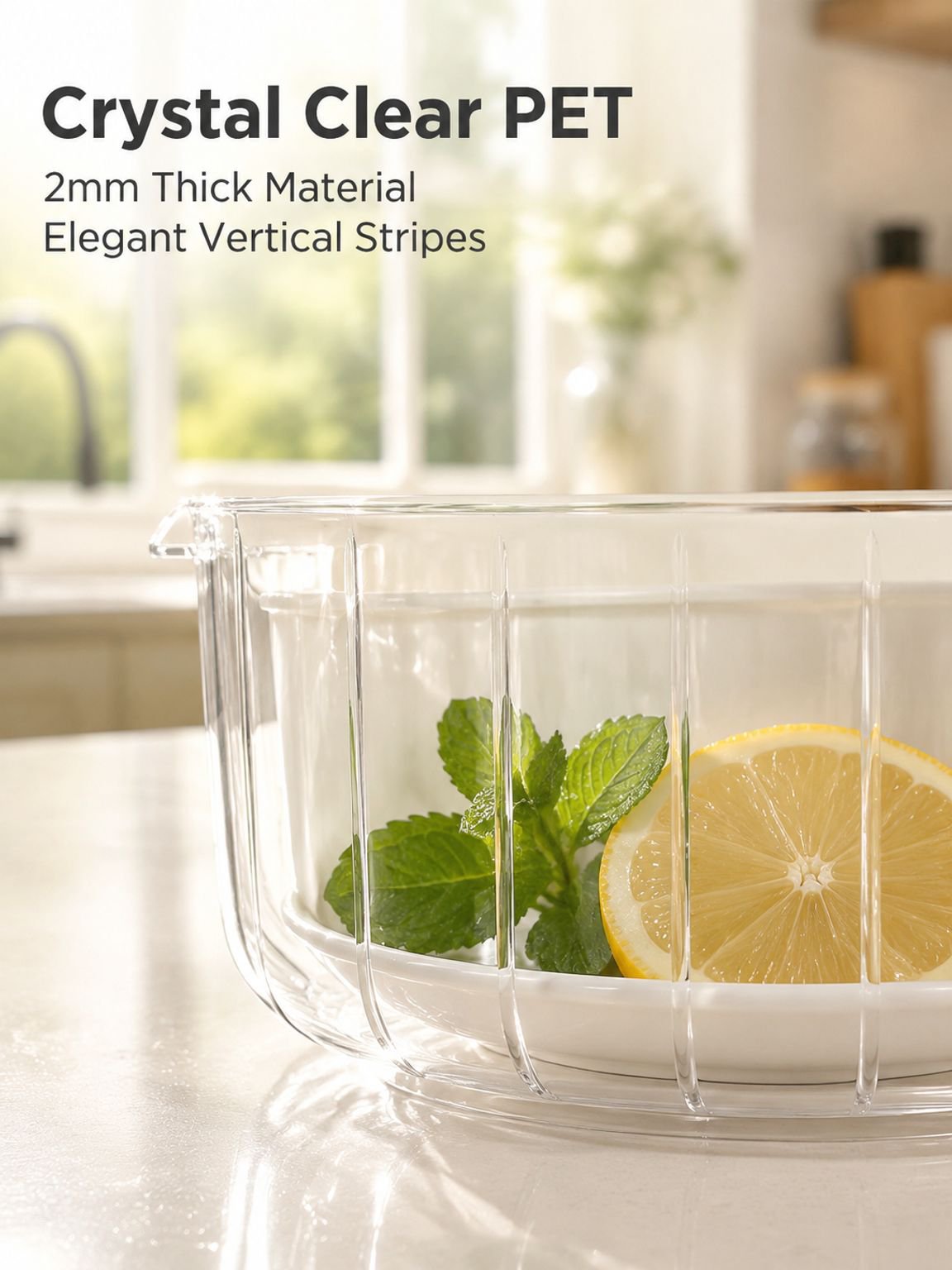 Multifunctional fruit drain basket on living room table