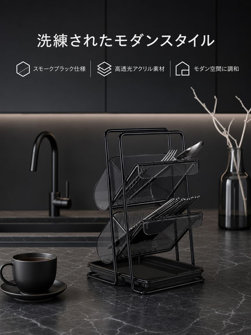 多層キッチン用箸収納ボックス