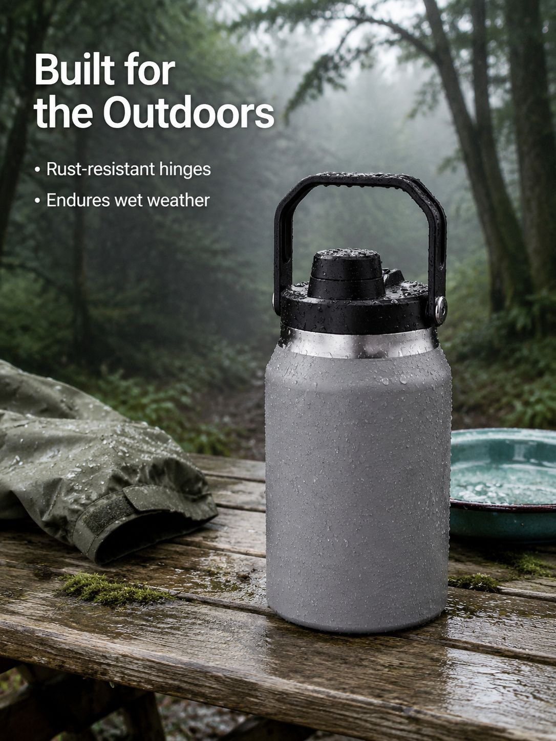 Portable outdoor straw water bottle for camping