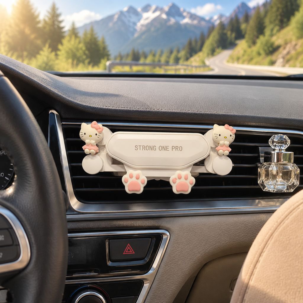 Car Mobile Phone Holder in the Car, Cute Cartoon Car Air Outlet, Mobile Phone Navigation Fixed Suppo