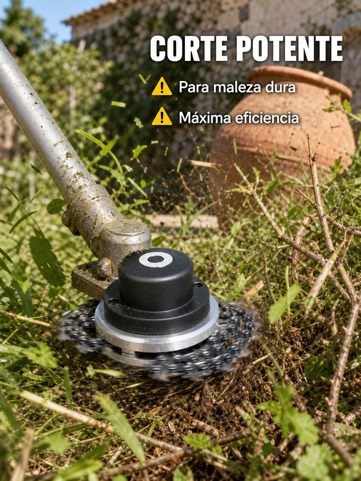 Cabezal de cadena para cortacésped, accesorio para herramienta de jardinería