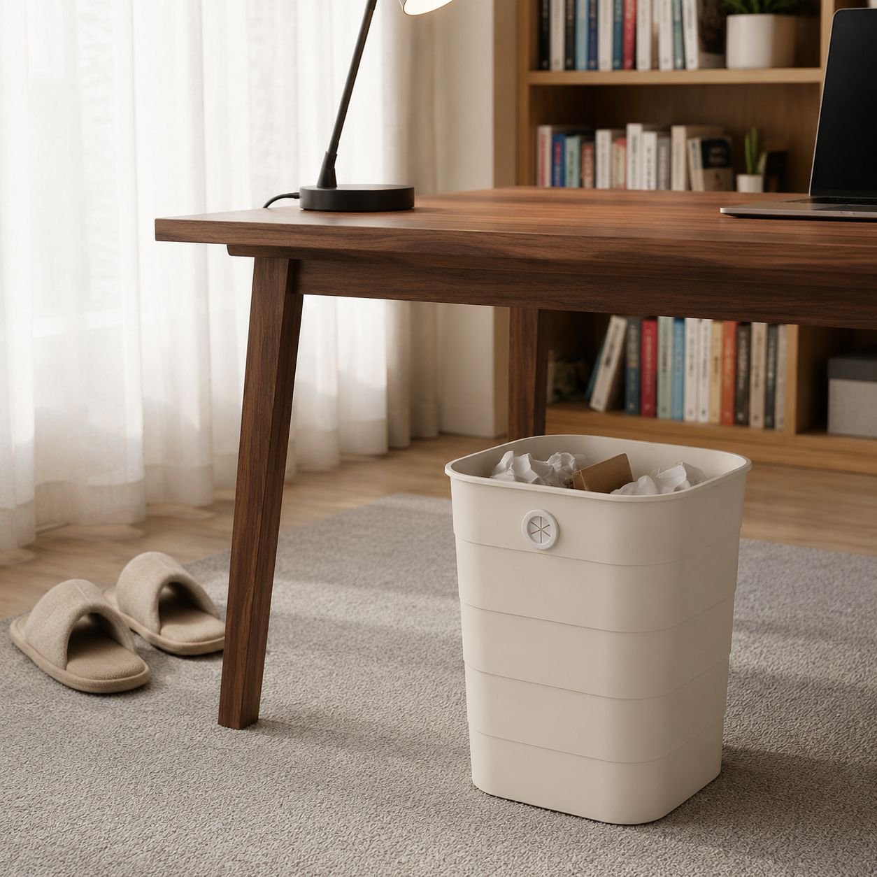 Large capacity trash can for kitchen or living room