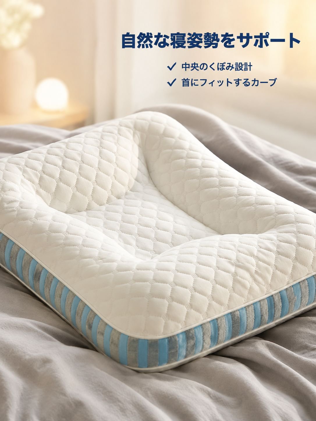 首を支える深睡眠マッサージ枕芯