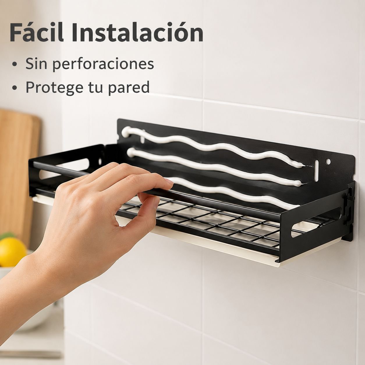 Organizador de pared para cocina con 6/7/8 ganchos