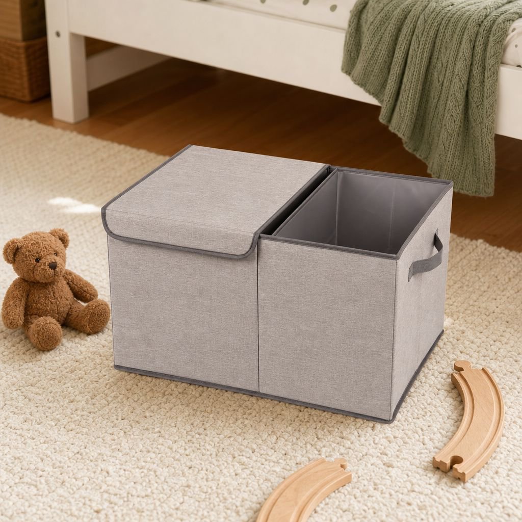 Toy storage box with compartments for better organization
