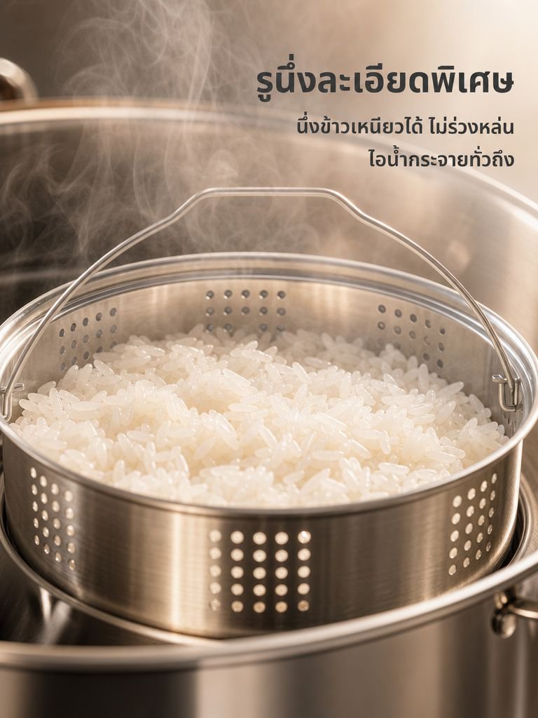 หม้อสแตนเลสสำหรับทำอาหาร