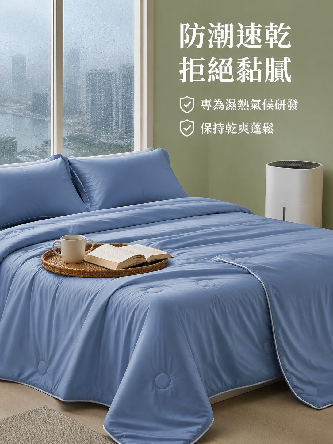 簡約純色被套三件套